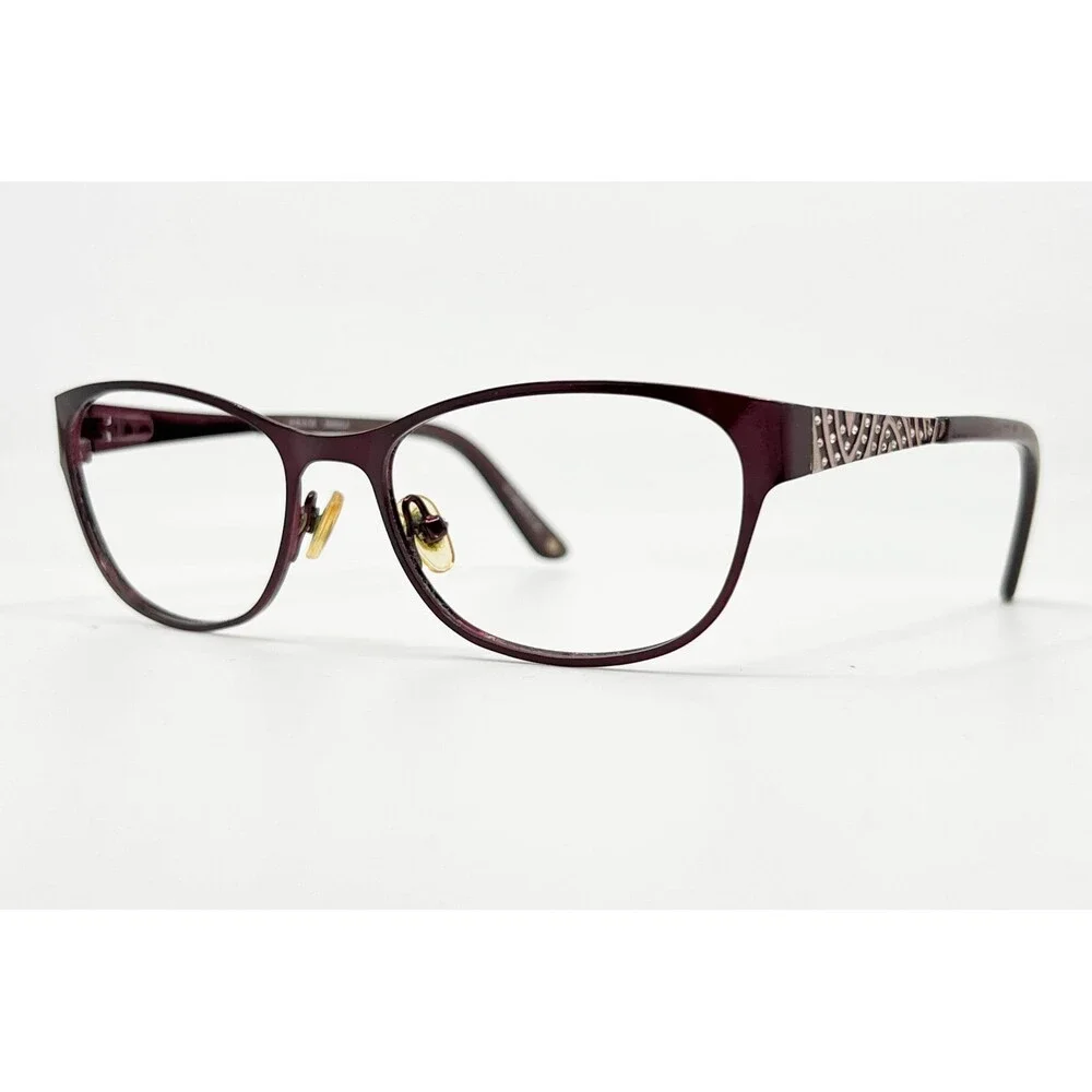 Bulova Eyeglasses Women Burgundy Alameda Marsala Embellished 51-16-135